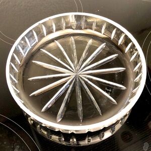 Vintage Royal Brierley Signed Crystal Dish 7 1/4”